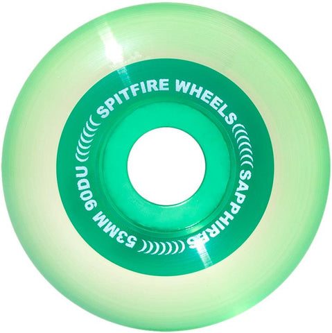 Spitfire Sapphire Skateboard Wheels Green 53mm / 90a