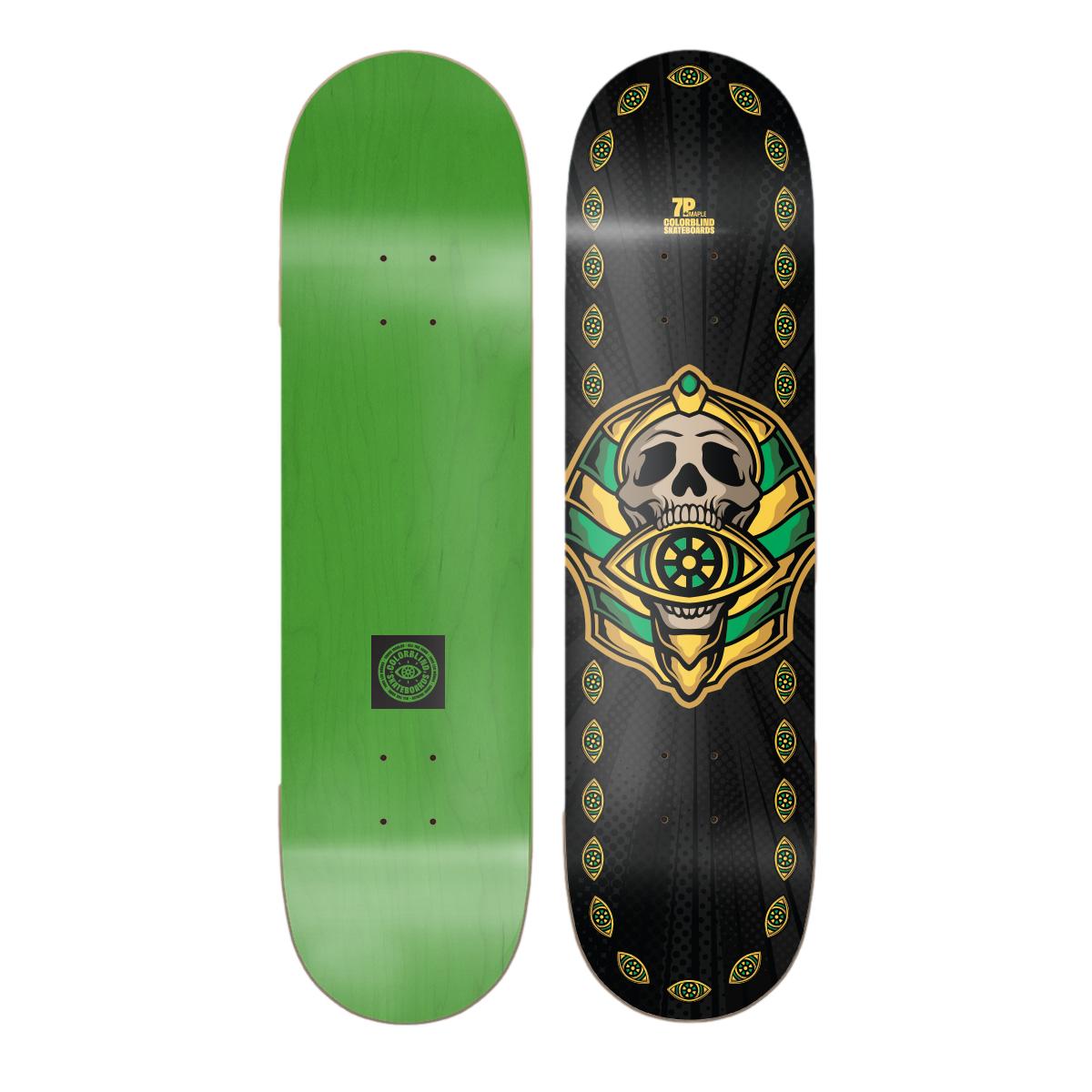 Colorblind Pharaoh Skull Series Skateboard Deck