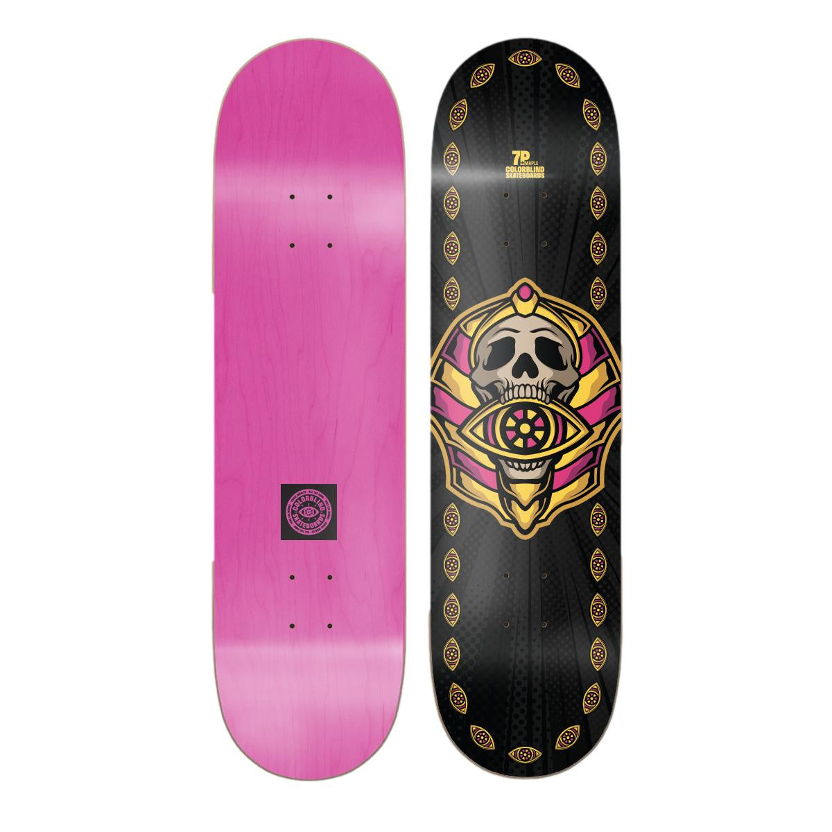 Colorblind Pharaoh Skull Series Skateboard Deck