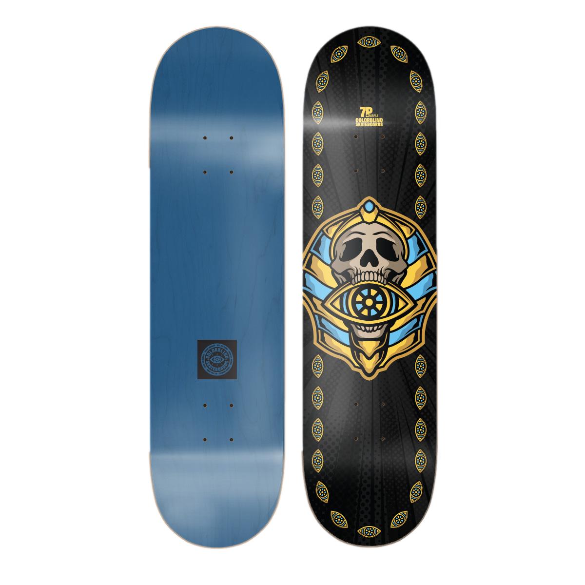 Colorblind Pharaoh Skull Series Skateboard Deck