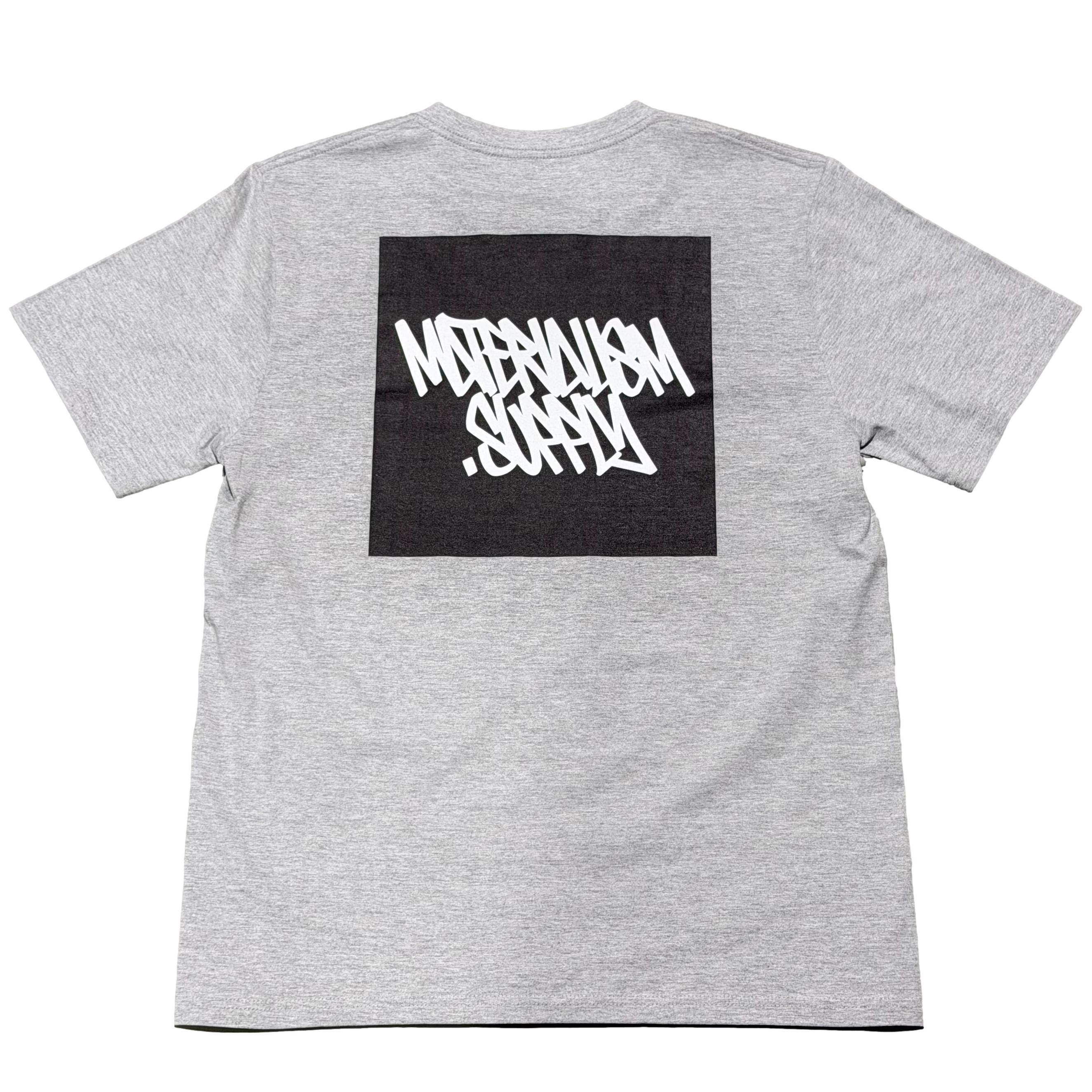 Materialism Square Logo Tee Grey