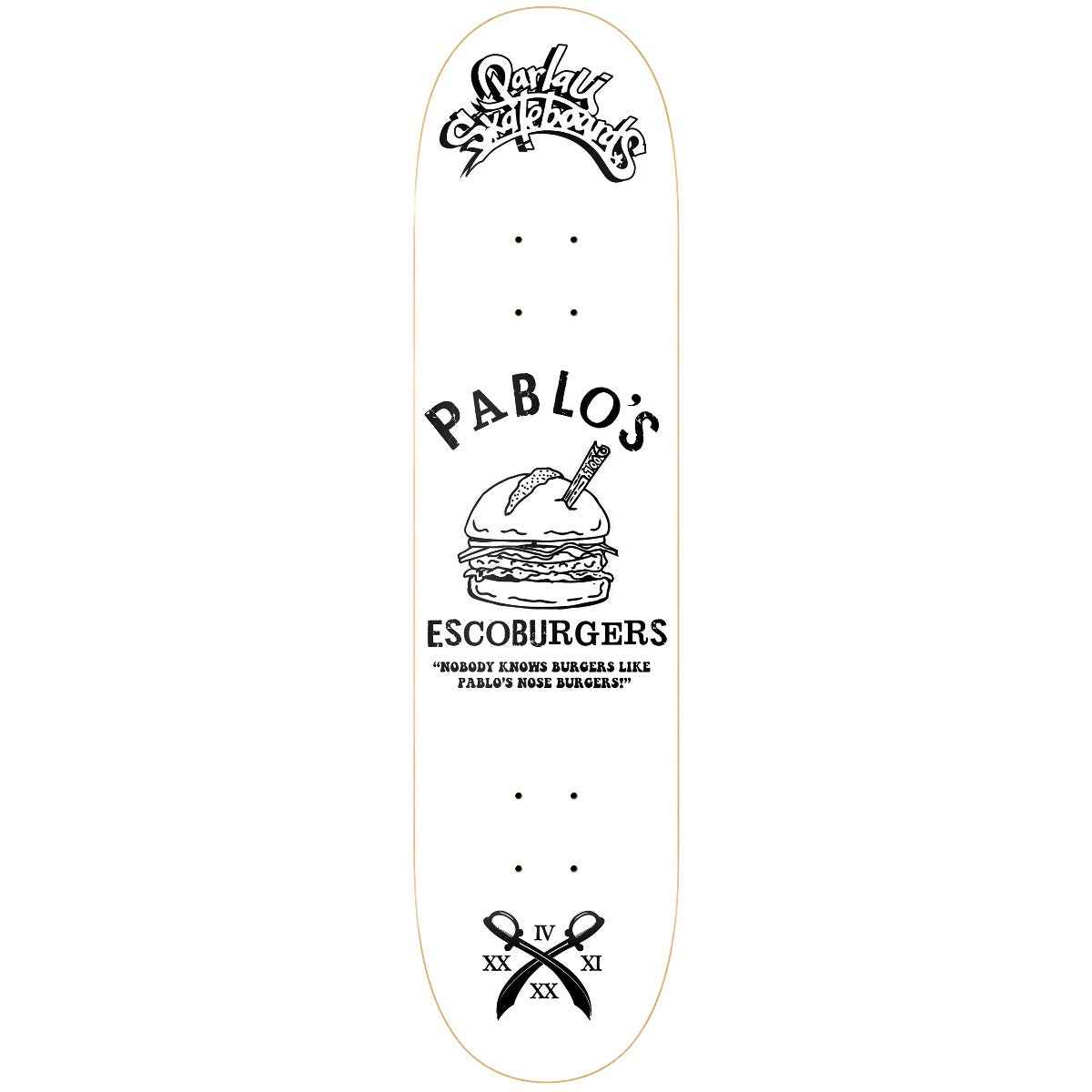 Parlay Pablo's Collab - Burger Skateboard Deck