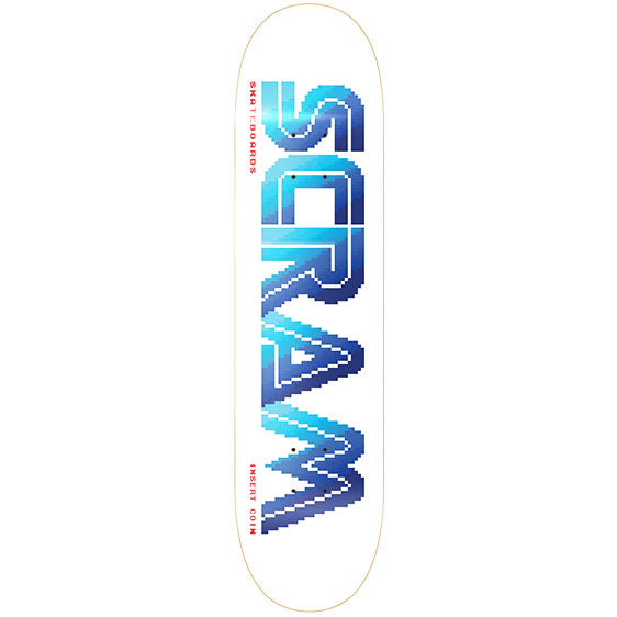 Scram Sega Logo White Skateboard Deck