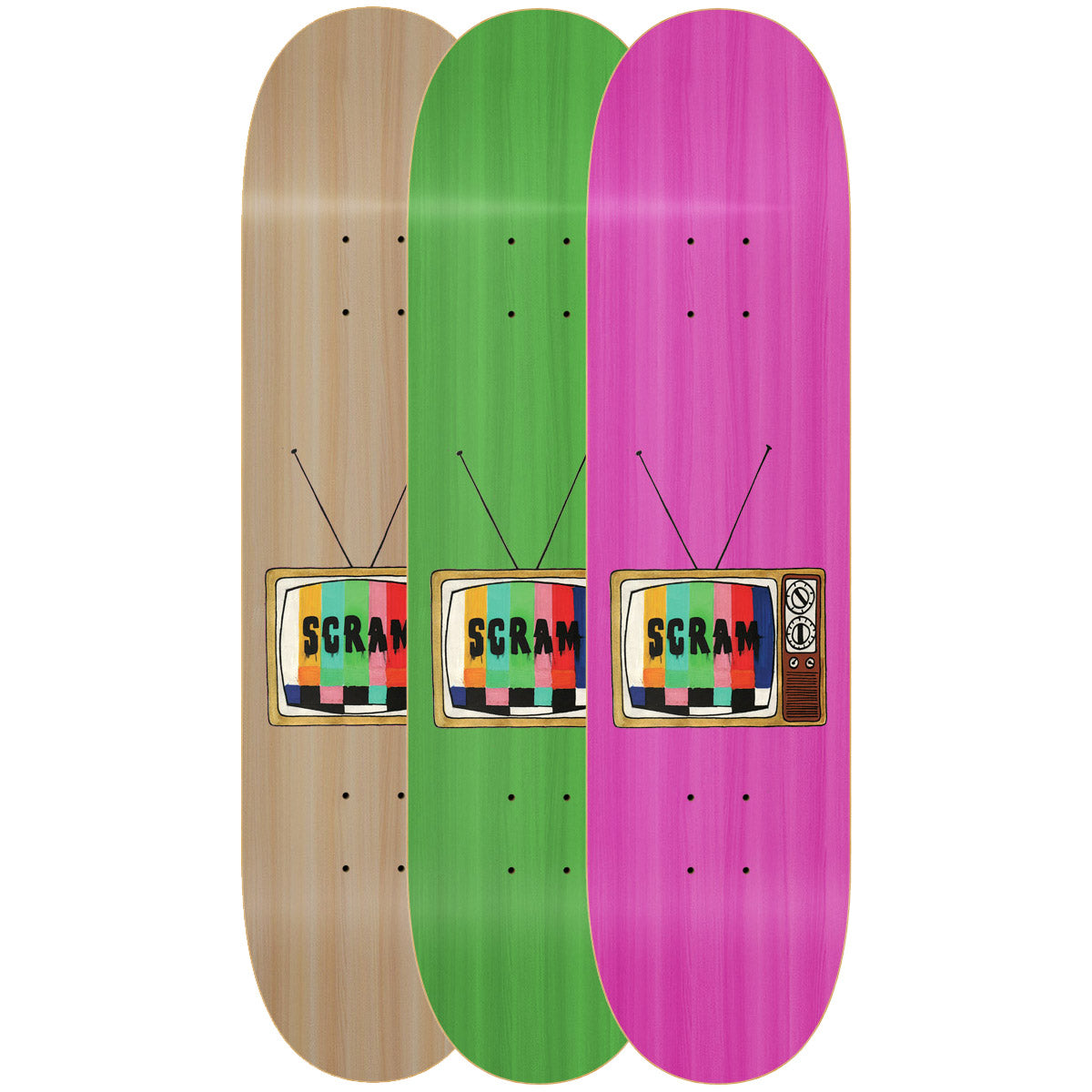 Scram TV Skateboard Deck