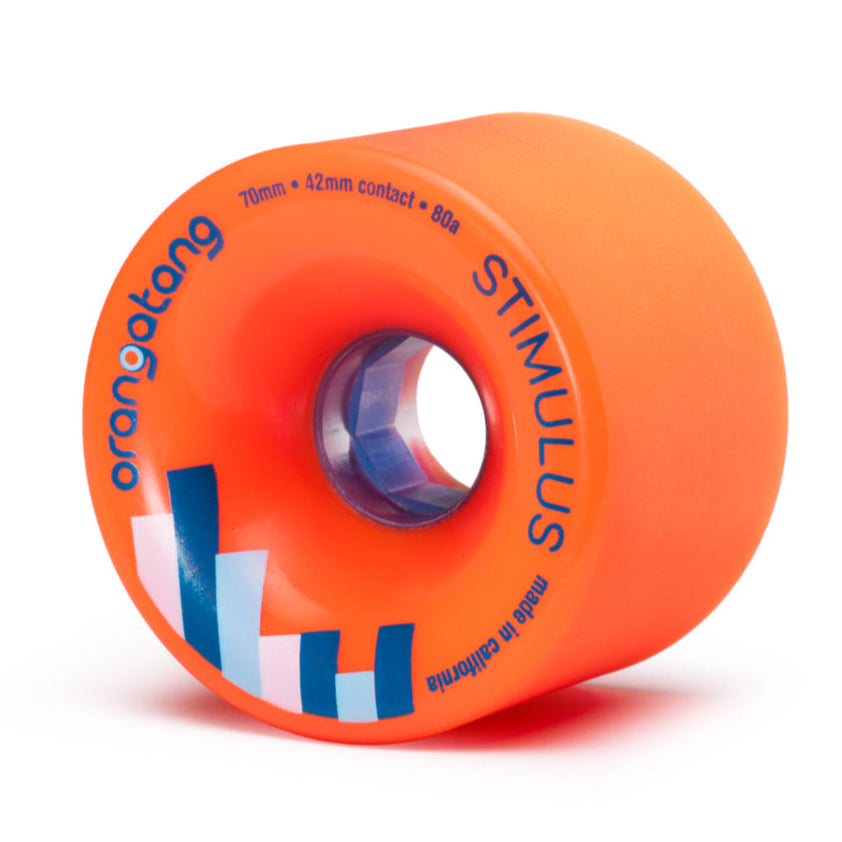 Orangatang Stimulus Orange 70mm / 80a Longboard Wheels - 4 Wheels