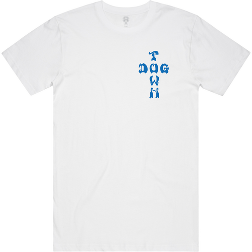 Dogtown Tee Blue/Grey/Red Logo White