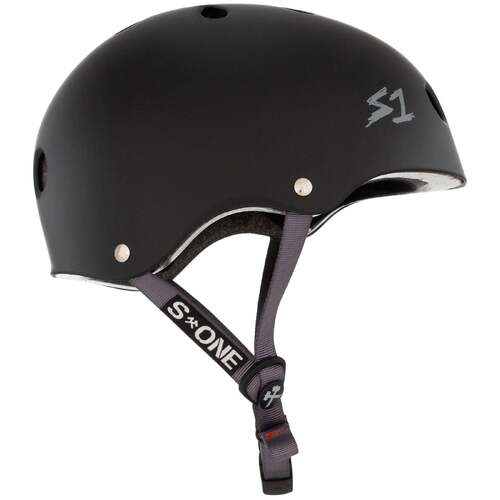 S-One Helmet Lifer Black Matte/Grey Straps