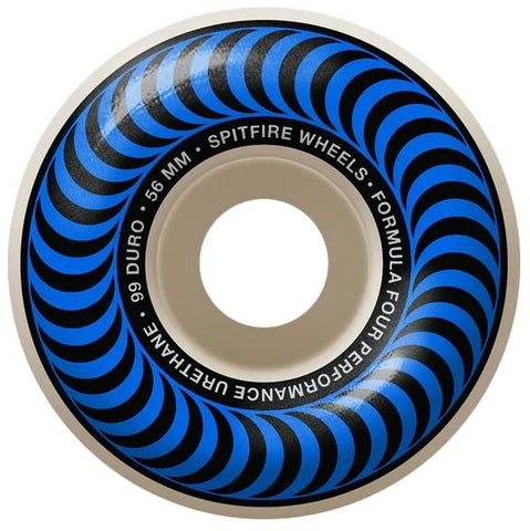 Spitfire Classics Blue / Black Swirl Skateboard Wheels 56mm 99a