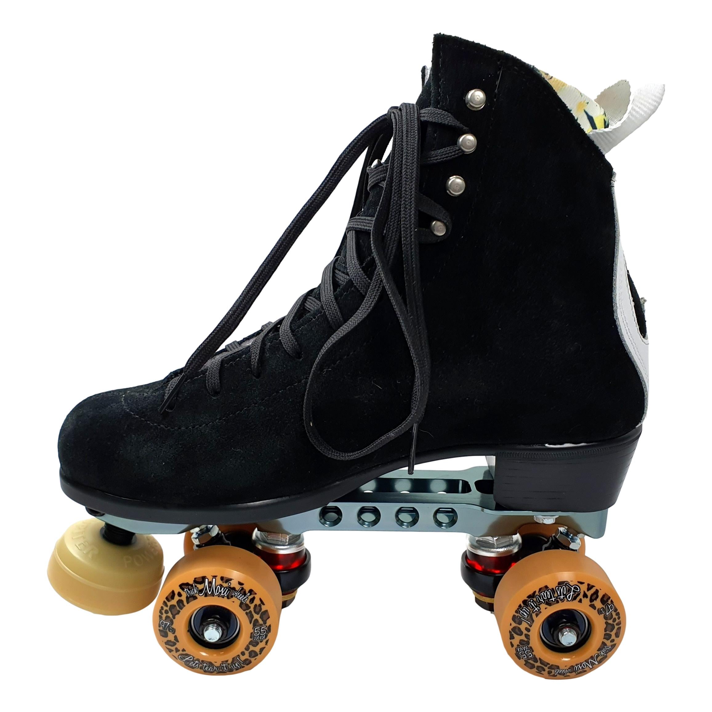 Moxi Jack Skate Black Rollerskates (With Reactor Pro)