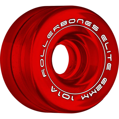 Rollerbones Wheels Art Elite Comp 62mm 8 Pack Red Clear