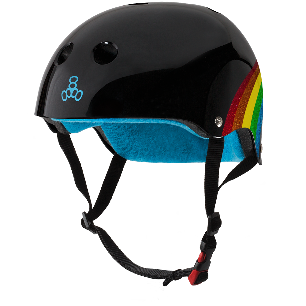 Triple 8 THE Certified Helmet SS Rainbow Sparkle Black - Da Klinic Online | Skate Specialists
