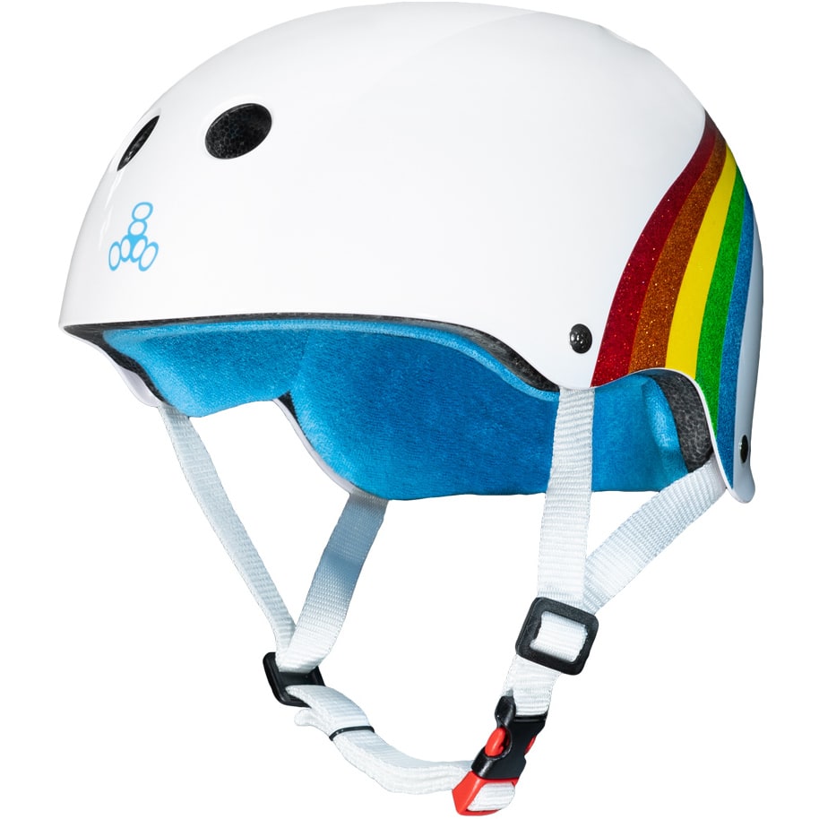 Triple 8 THE Certified Helmet SS Rainbow Sparkle White Limited Edition - Da Klinic Online | Skate Specialists
