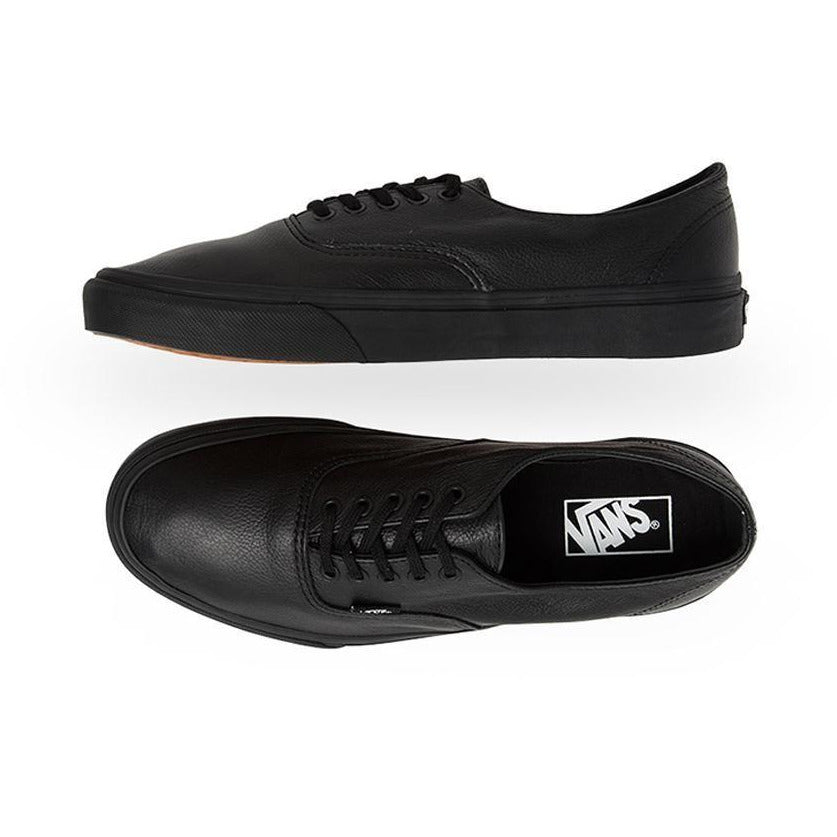Vans Authentic (Italian Leather) Black/Black - Da Klinic Online | Skate Specialists