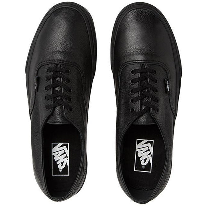 Vans Authentic (Italian Leather) Black/Black - Da Klinic Online | Skate Specialists