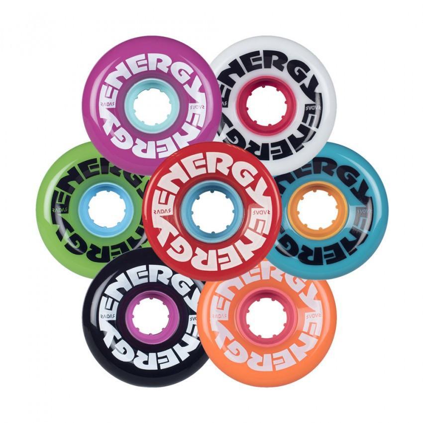 Radar Energy Outdoor Rollerskate Wheels 57, 62 & 65mm 4 Pack