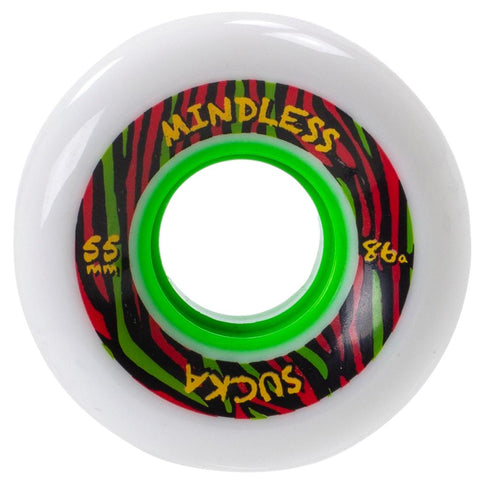 Mindless Sucka Skateboard Wheels 55mm 86A White 4 Pack