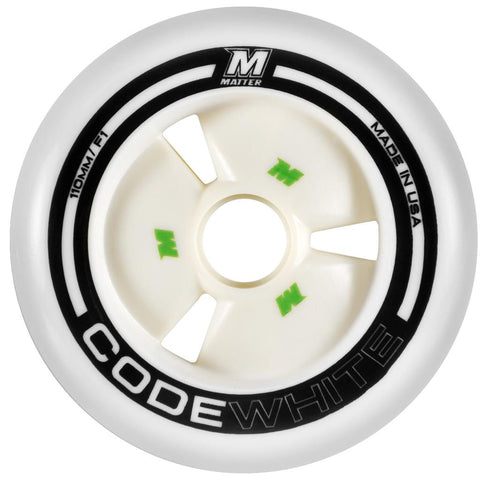 Matter Wheels Code White Inline Wheels (100mm - 110mm) 8 Pack