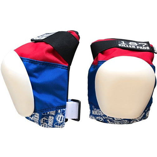 187 Pro Knee Pads- Red, White and Blue