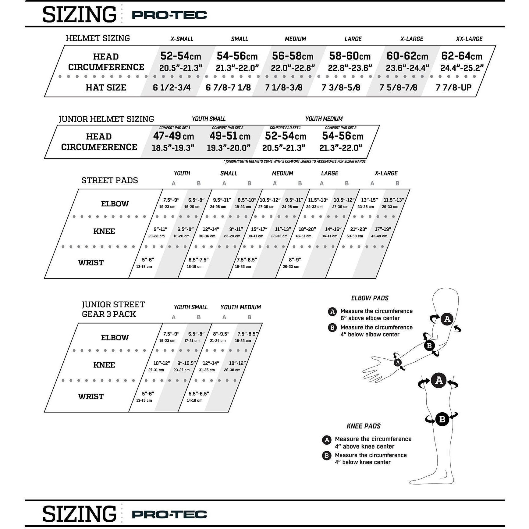 Protec Street Protective Knee Pads Open Black