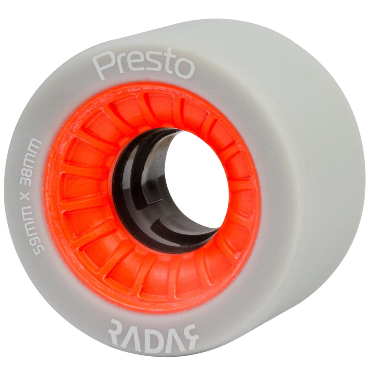 Radar Presto Wheels 59mm Narrow w Black Hub 4 Pack - Da Klinic Online | Skate Specialists