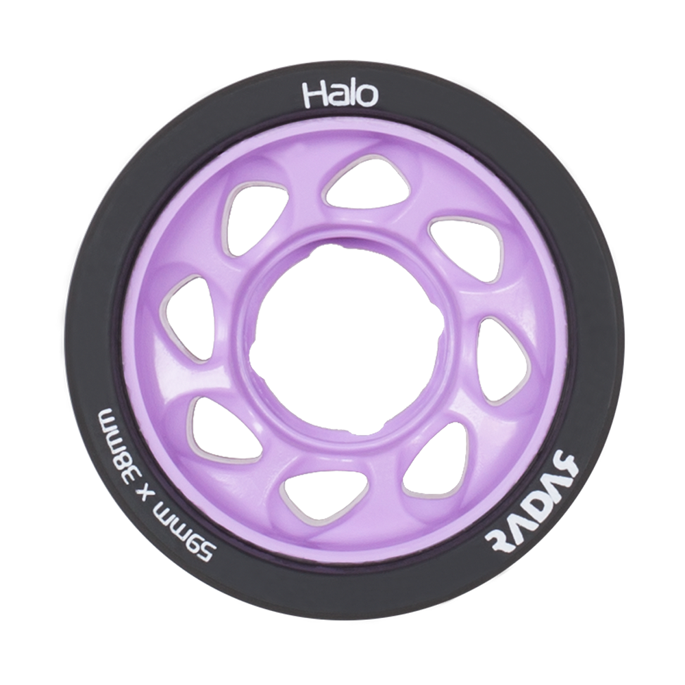 Radar Halo Rollerskate Wheels 59mm 4 Pack