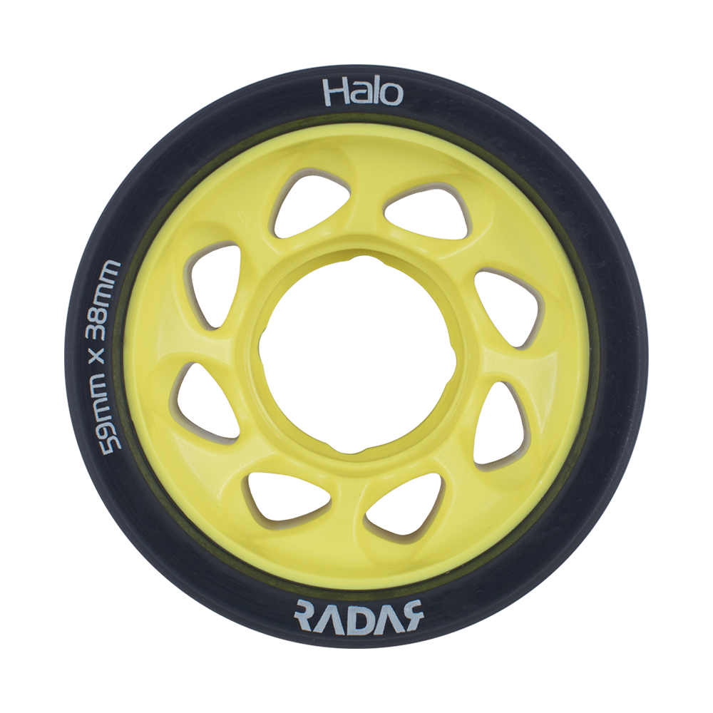Radar Halo Rollerskate Wheels 59mm 4 Pack