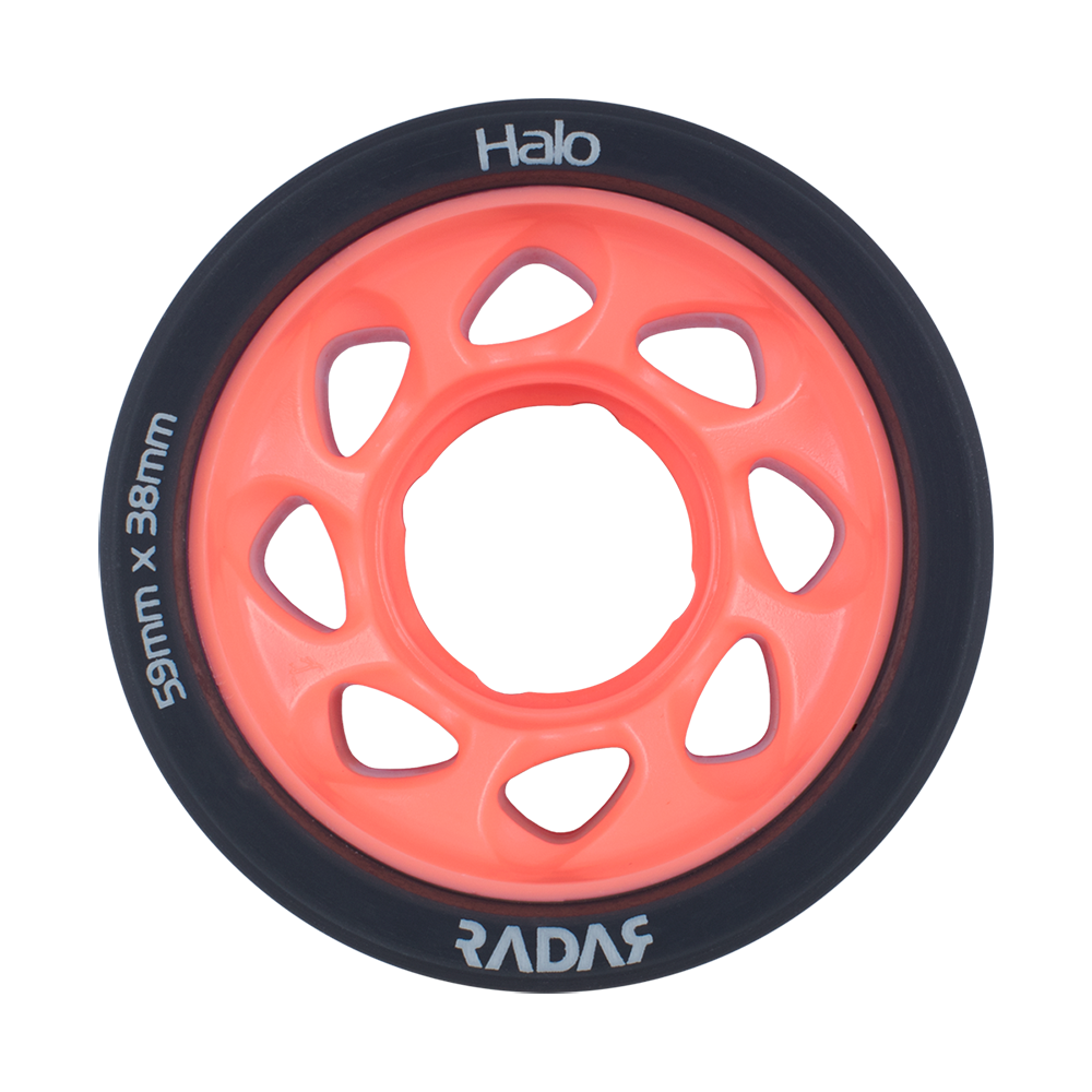 Radar Halo Rollerskate Wheels 59mm 4 Pack
