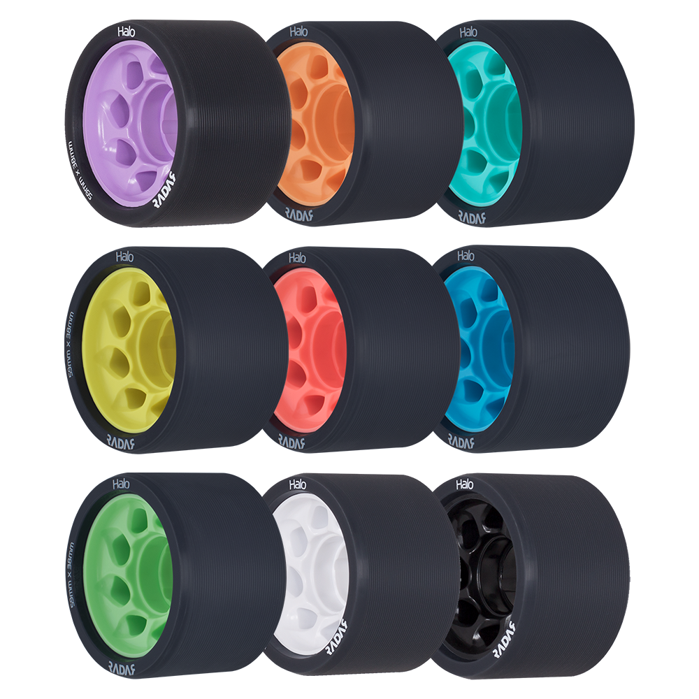 Radar Halo Rollerskate Wheels 59mm 4 Pack