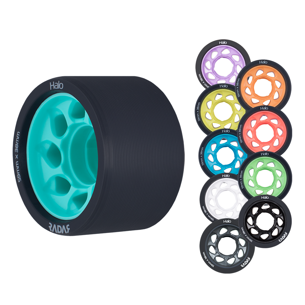 Radar Halo Rollerskate Wheels 59mm 4 Pack