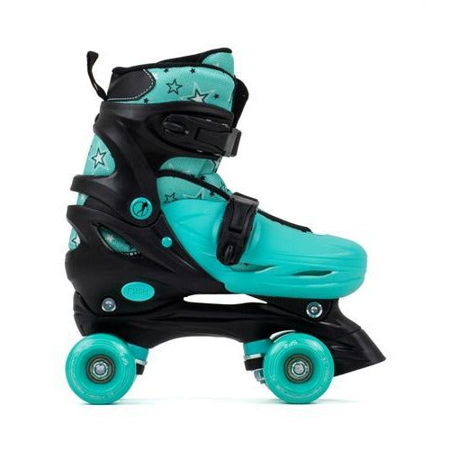 SFR Nebula Kids Adjustable Quad Skates - Black Green - Da Klinic Online | Skate Specialists