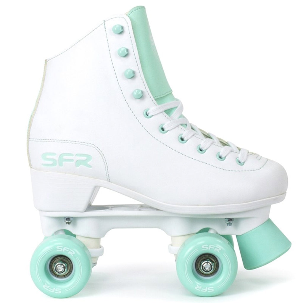 SFR Figure Skates White and Green - Da Klinic Online | Skate Specialists