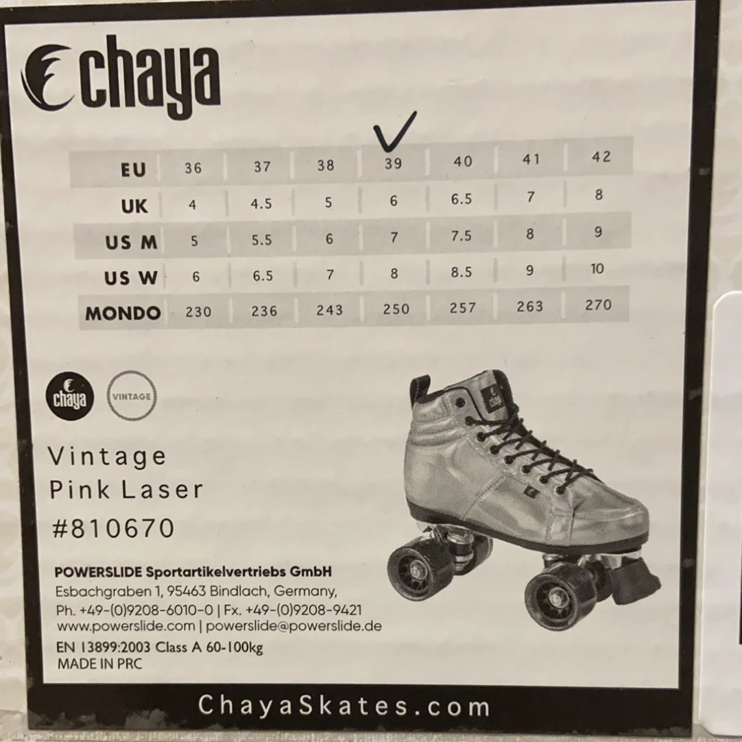 Chaya Vintage Pink Laser Roller Skates