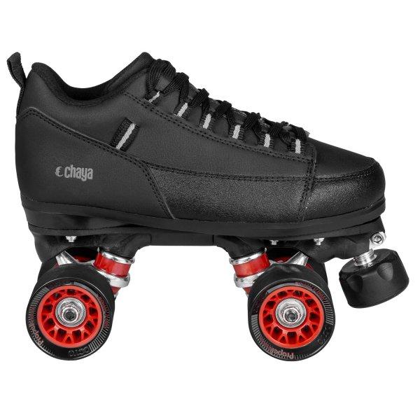 Chaya Ruby Leather Roller Skate Black