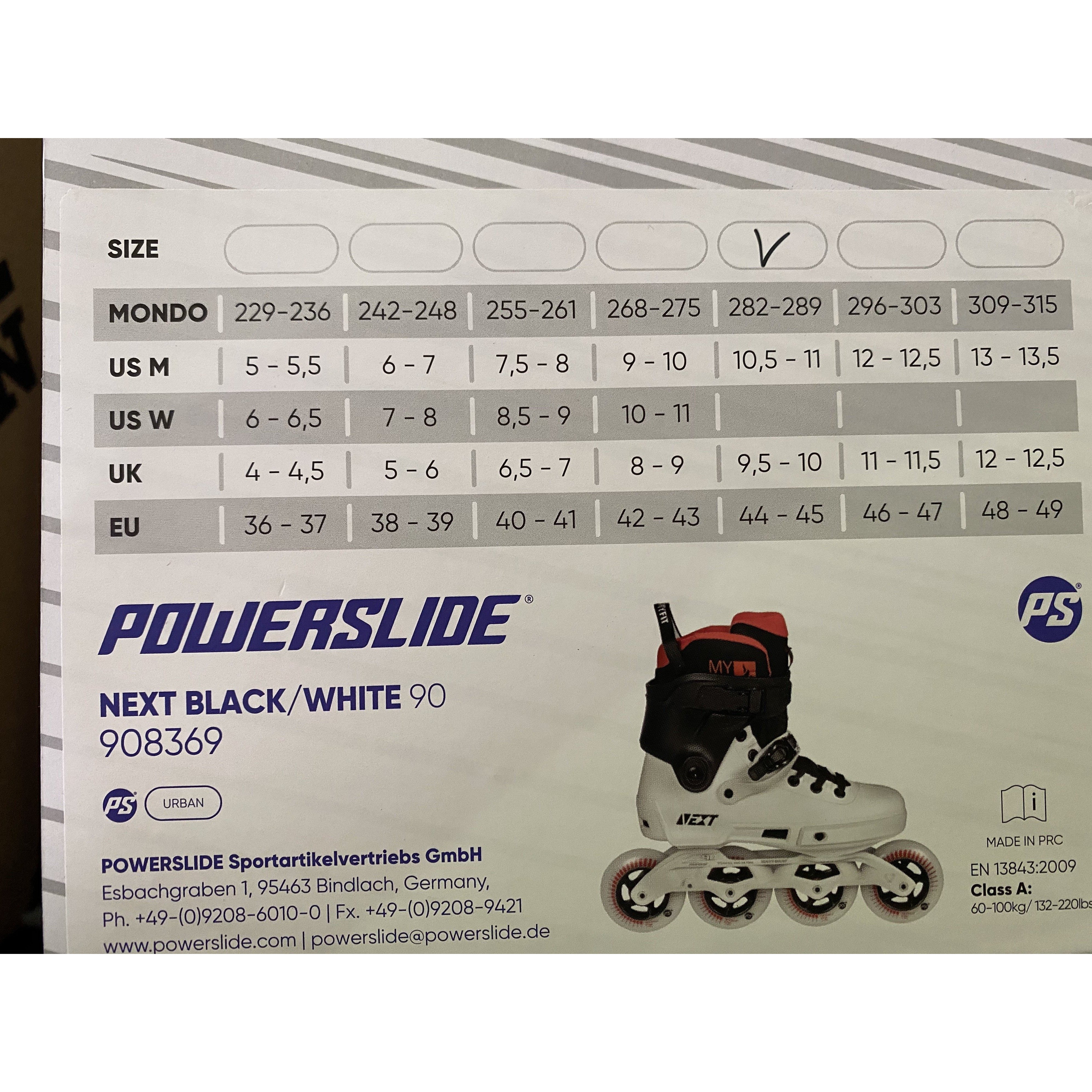 Powerslide Next Black White 90 Inline Skates - Da Klinic Online | Skate Specialists