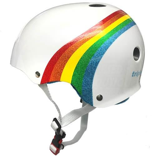 Triple 8 THE Certified Helmet SS Rainbow Sparkle White Limited Edition - Da Klinic Online | Skate Specialists