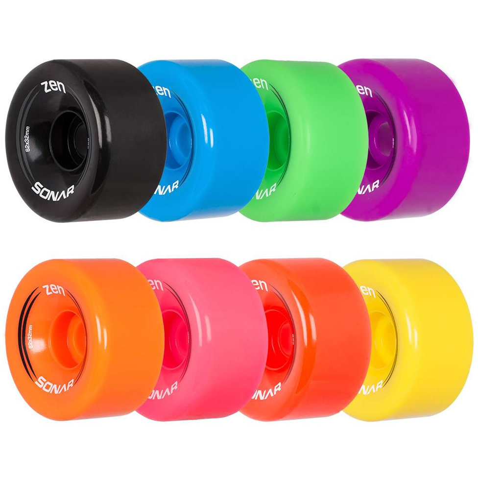 Radar Zen Wheels Hybrid Outdoor Rollerskate Wheels 62mm 85a 4 Pack