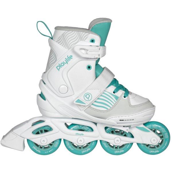 PlayLife Light Breeze Adjustable Inline Skates Aqua / White