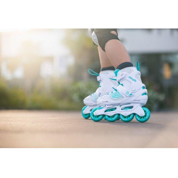 PlayLife Light Breeze Adjustable Inline Skates Aqua / White