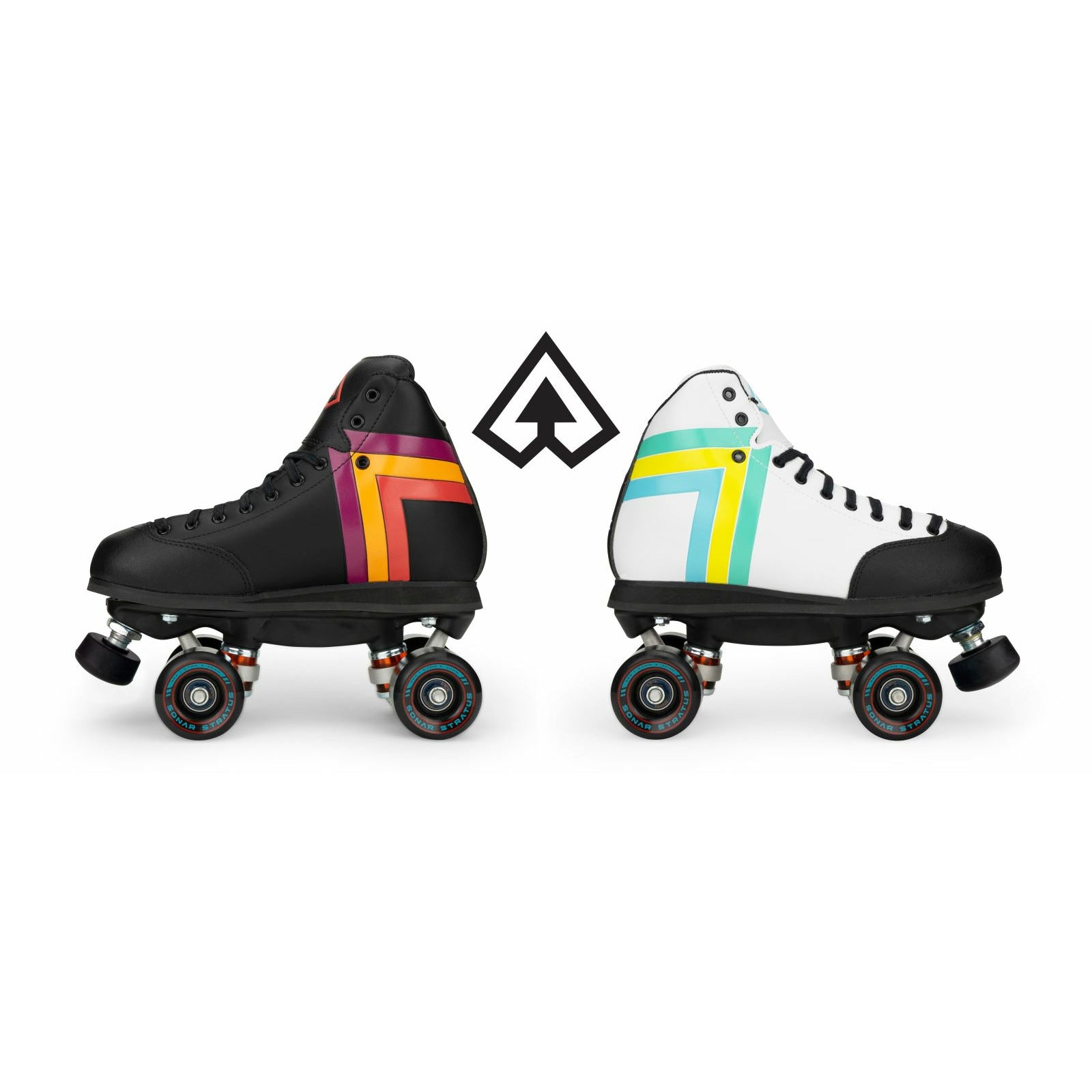 ANTIK Skyhawk Park Roller Skate Black w Sonar Stratus Black Wheels