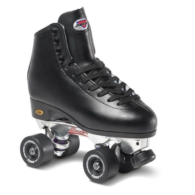 Suregrip Fame Roller Skates Black w Avanti Aluminium
