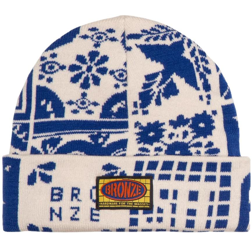 Bronze 56K Azulejo Beanie White/Blue