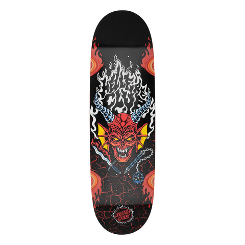 Santa Cruz x Stranger Thing Hellfire Club Flames Skateboard Deck 9.0