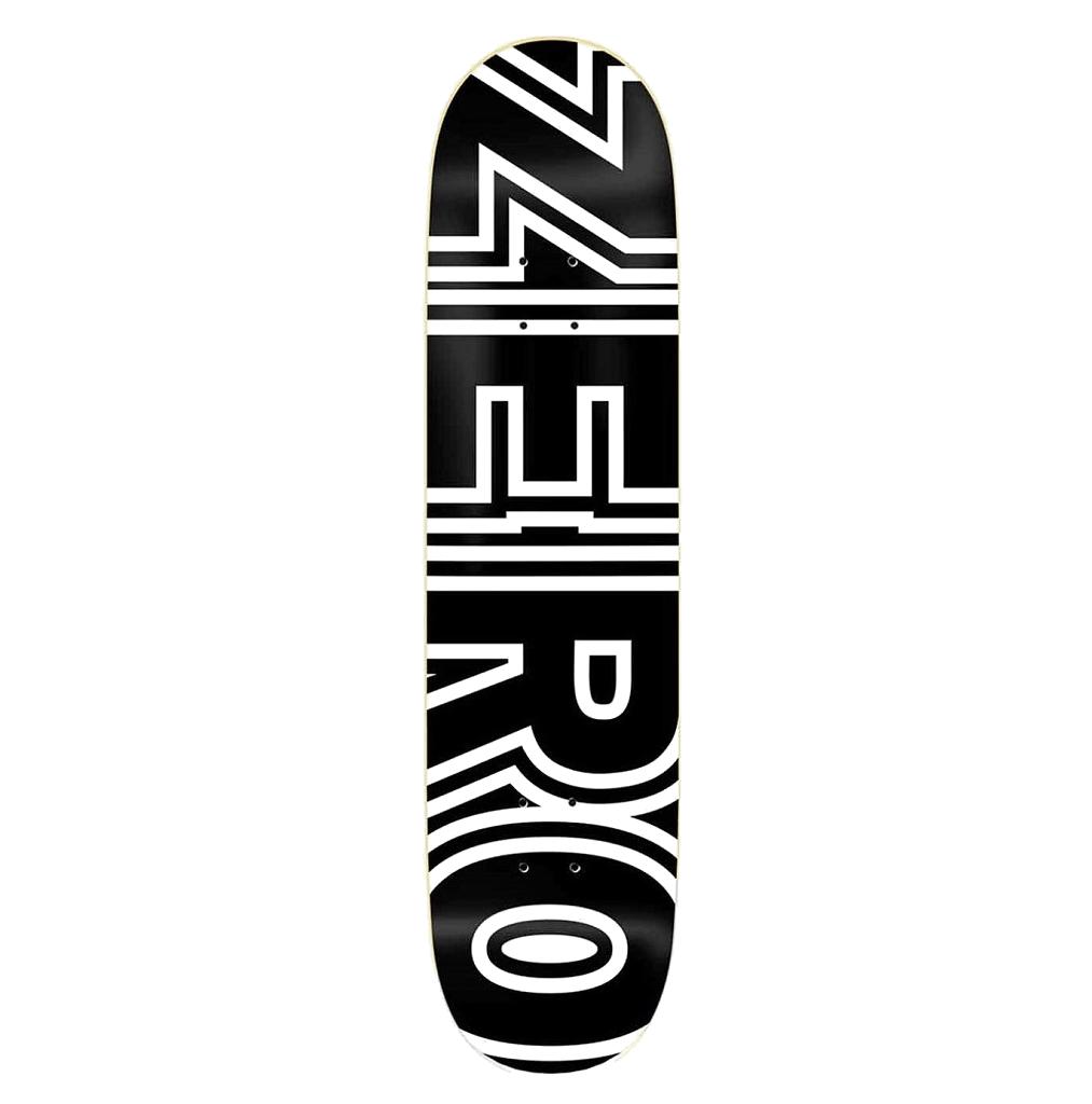 Zero Logo bold Skateboard Deck Black / White 8.375"