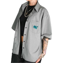 Gamble Button Up Grey Plaid