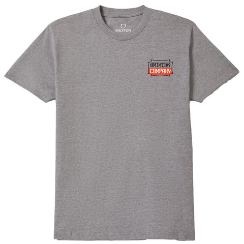 Brixton Pillar S/S T- Shirt Heather Grey