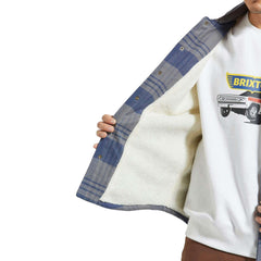 Brixton Durham Lined Jacket Washed Navy / Beige