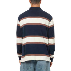 S Double Chain Stitch Longsleeve Rugby Navy