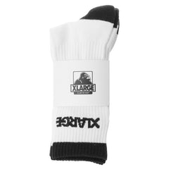 X-Large 91 Sock 3 Pack White