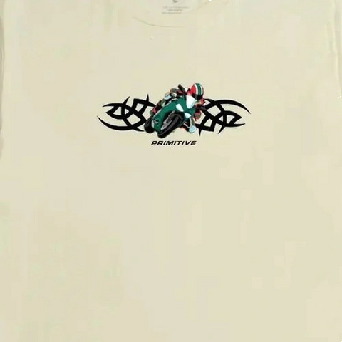 Primitive Moto T- Shirt Cream