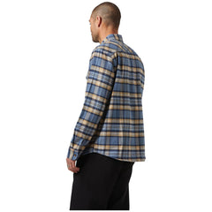 Brixton Bowery Flannel Shirt Azure Blue